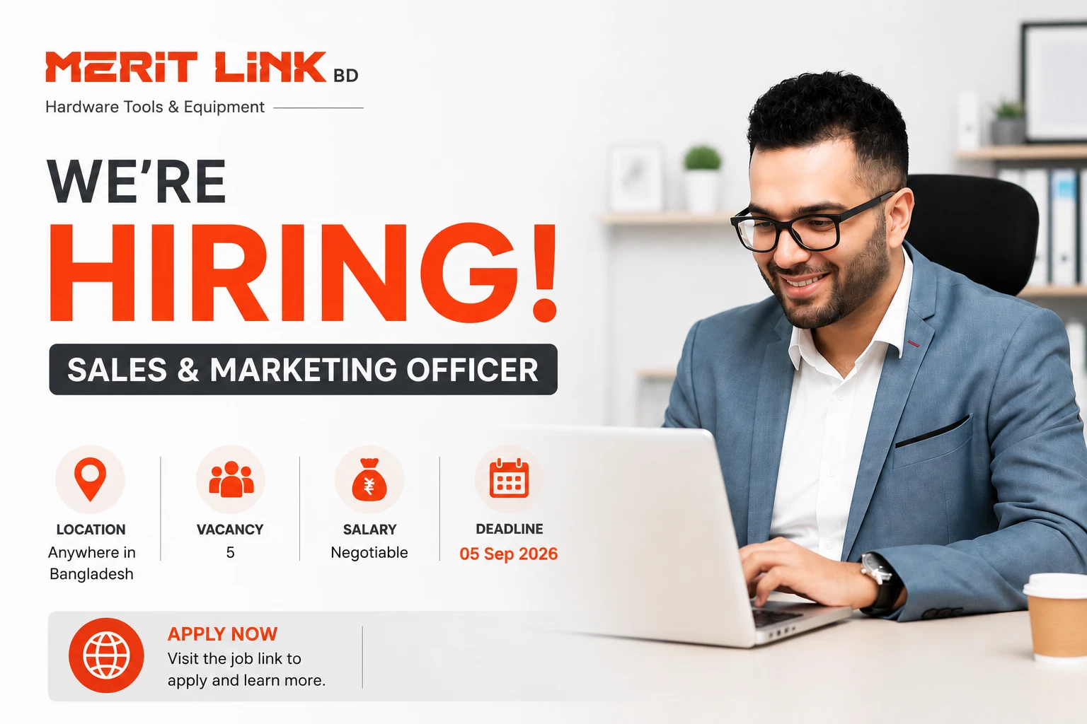 Sales & Marketing Officer | Merit Link BD | Anywhere in Bangladesh