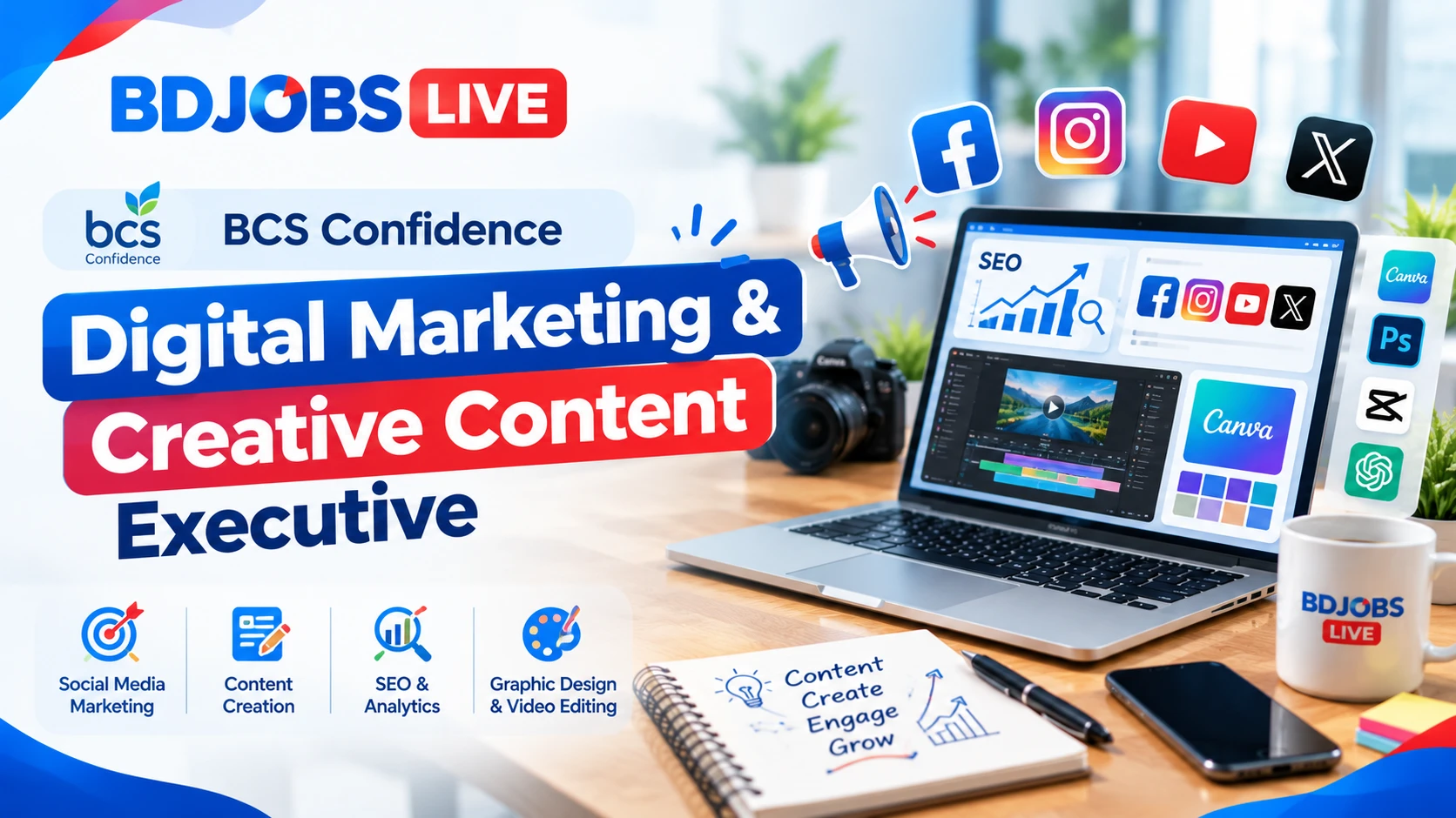 Digital Marketing & Creative Content Executive – BCS Confidence